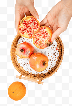 果粒橙logo图片_石榴水果橙子果粒