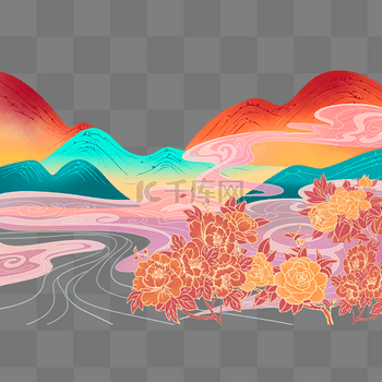 山水花卉扇面八开-3 60.1x28-恽寿平-国画作品-第壹印像