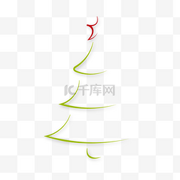 简单的绿色圣诞树