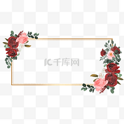 红色周年庆背景图片_花卉红色花瓣装饰边框