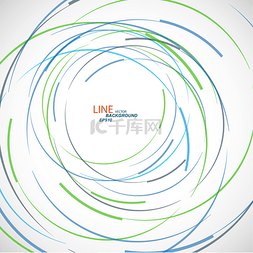 科技线条漩涡图片_彩色线条和圆圈背景