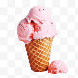 粉色冰淇淋图片_粉色冰激凌免抠素材
