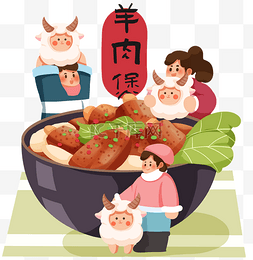 粉皮炖羊肉图片_秋季养生羊肉煲美食