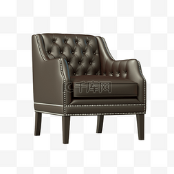 3D家具家居单品沙发椅子黑色