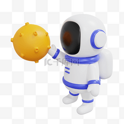3d月球图片_3DC4D立体宇航员飞行员