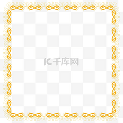 金色花纹矢量图片_向量被绘的金样式框架