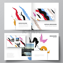 摄影企业图片_方形设计双折小册子、传单、杂志