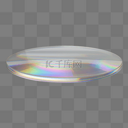 C4D立体透明图形圆