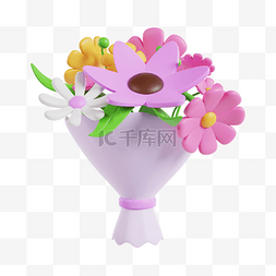 一束花图片_3DC4D立体手捧花花束