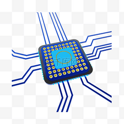 cpu电路板图片_3DC4D立体电子芯片
