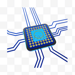 cpu科技图片_3DC4D立体电子芯片