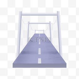 跨海大桥高架桥微立体插画桥梁立