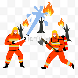 森林防火火灾消防员