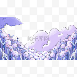紫色调仲夏夜花朵