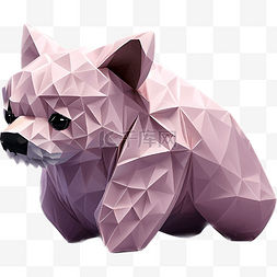 折纸立体几何图片_日式折纸卡通动物熊