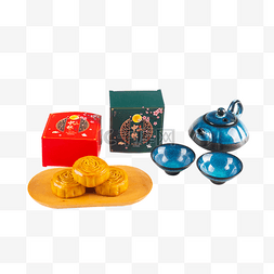 糕点茶壶图片_中秋中秋节月饼礼盒茶壶