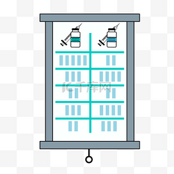 卡通医疗背景蓝色图片_打针药品规格种类图片绘画