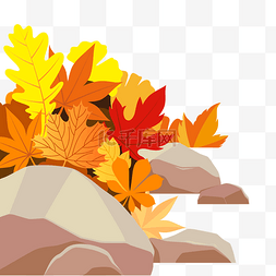 秋季风景石块