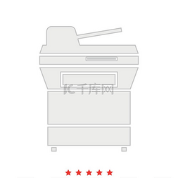 功能机图标图片_多功能打印机或自动复印机图标。