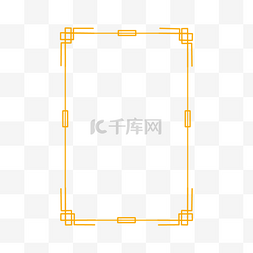 质感黄色边框图片_韩国质感黄色边框