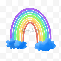 彩色棱镜图片_彩虹创意水彩画