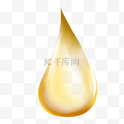 透明水滴黄色立体图片