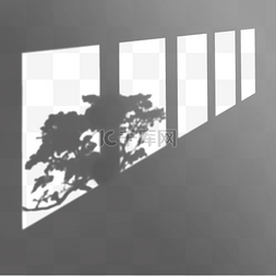 阴影透视图片_长排方形树木窗口叠加阴影
