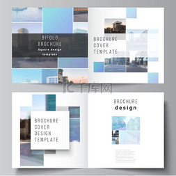 书籍杂志设计图片_方形设计双折小册子、传单、杂志