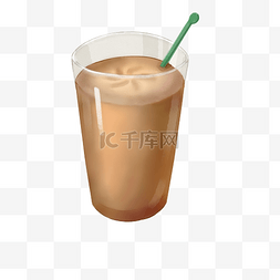 饮品水彩图片_水彩画咖啡牛奶