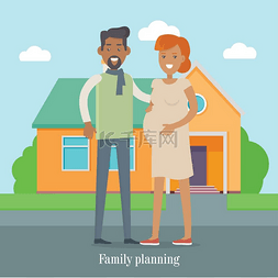家庭规划图片_计划生育横幅。