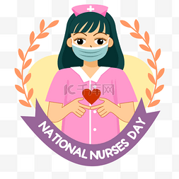 护士帽口罩图片_国际护士节可爱的女护士