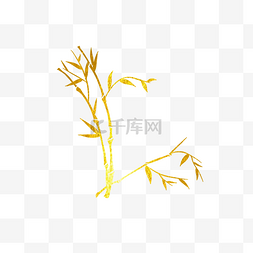 金边植物图片_金箔鎏金金边植物竹子竹叶
