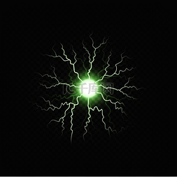电波图片_带灯的雷暴球，五颜六色的绿色闪