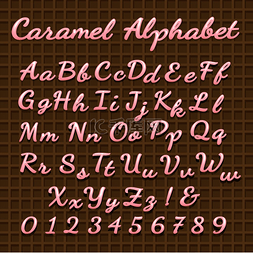 甜蜜的粉红色糖果字体。