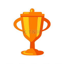 庆祝胜利图片_金色闪亮的杯子图标奖品的矢量图