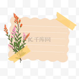 植物花卉标题框图片_母亲节新媒体标题框曲线波兰植物