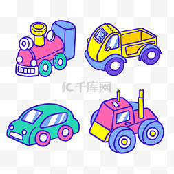儿童节儿童节图标图片_儿童节小汽车玩具