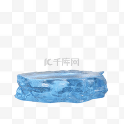 木板展台设计图片_3D立体冰块冰川展台