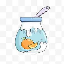新的口味图片_橙子口味酸奶剪贴画