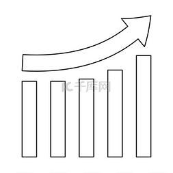 经济增长图标图片_越来越多的图黑色图标。