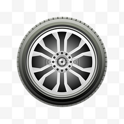 镁合金轮毂图片_黑色车胎轮胎