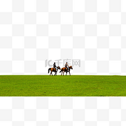 骑马的图片_呼伦贝尔骑马的人草原行走