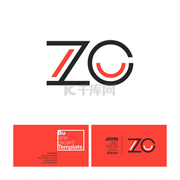 未来字体设计图片_Zc 字母标志名片