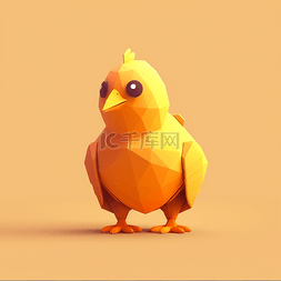3d卡通动物元素小鸡