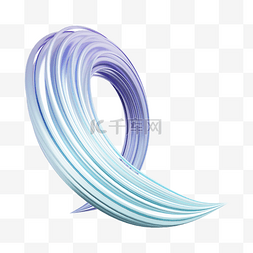 线条紫色渐变图片_3D螺旋线条蓝紫色曲线