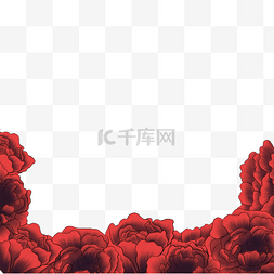 红色花卉背景图片_红色花卉背景装饰
