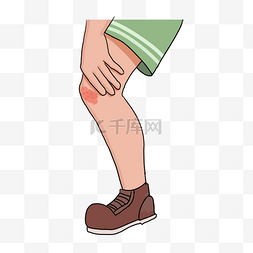 膝关节康复图片_膝盖人物受伤剪贴画