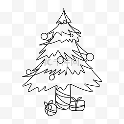 几何线条雪图片_圣诞节松杉树礼物