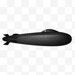 简约潜水艇潜水工具平面剪贴画