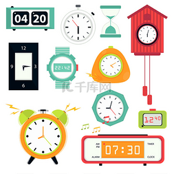 定时器图标图片_手表、时钟、秒表、定时器和沙漏